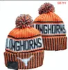 Alabama Crimson Tide Berretti Longhorns Beanie North American College Team Toppa laterale Inverno Lana Sport Cappello lavorato a maglia Cappellini con teschio A1