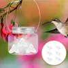 Autres fournitures d'oiseaux 12 pcs Hummingbird Feeder Pièces pour animaux de compagnie Ports d'alimentation Fleurs en plastique Outils de remplacement