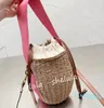 Mini Straw Bucket Bags designer bag beach crossbody tote bag single shoulder Woman Crochet Handbag Totes