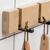 4 5 6 Hooks Wood Wall Hanger Coat Hooks Key Hook Holder Coat Hook Bedroom Door Hat Clothes Rack Hanger Kitchen Toilet Hook 201221296S