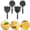 Pannor nonstick Iron Cartoon Animal Omelette Grill Pan Mini Söt stekt äggfrukost Stek Steklagningskrukor Kök Köksredskap