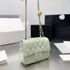 designer bag New style women square fat handbag casual fashion designer bag top luxury design sheepskin gold ball chain bag purse lady bag