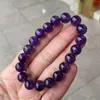 Strand 7A Natural Stone A Grad Sydafrika Amethyst Armband Single-ring grossistkvinnor Boho