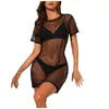 Women's Sleepwear Sexy Lace Dress Strap Mesh Tight Leaky Back Nightdress Lingerie For Fine Women Erotic Adult Female