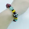 سوار سوار الرمل الأرجواني الطبيعي Cinnabar Beads DIY إكسسوارات نقل المجوهرات للرجال والنساء