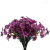 Fiori decorativi da esterno viola artificiale viola resistente ai raggi UV arbusti piante sospese giardino portico casa matrimonio fattoria arredamento 10 pezzi