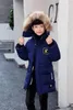 Down Coat Big Kids Thick Long Jacket Autumn Winter Boys Plus Velvet Warm Teen Coats Fashion Midlength Zipper Hooded Ytterkläder 514 år 230928