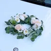 Decorative Flowers Creative Wedding Car Decor Flower Door Handles Rearview Mirror Decorate Rose Artificial Floral Accessories Marriage Props