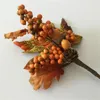 Decorative Flowers Thanksgiving Artificial Fall Flower Pick Simulation Sunflower Branches Pumpkin For DIY Wreath Garland Vase