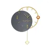 Zegary ścienne duże 3D Nordic Swingable Art zegar nowoczesny projekt domowy salon cichy dekoracja wisząca horolog