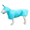 Vêtements pour chiens 6 tailles imperméable avec capuche claire manteau de pluie veste poncho pour petits à grands chiens