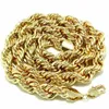 18K Gold chain necklace Metal 10mm thick 90cm long chain necklace244K