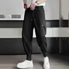 Pantaloni da uomo Autunno Inverno Alta elasticità in vita Lace Up Pantaloni sportivi moda casual Uomo Pantaloni sportivi Harem allentati solidi del tutto-fiammifero