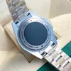 Med Box Mens Watch 44mm D-Blue Ceramic Bezel Dweller Sea Sapphire Cystal rostfritt stål med glidlåslås Automatisk mekanisk dykning Lysande klockor 2024