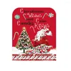 Stol täcker täcker Christma som bild visade julsträcka på fester och middagar