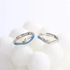 Cluster Rings Mountain and Sea Love Par Pair Ring: A Style Male S925 Sterling Silver Small Fashion Personality Gift for Girl Friend