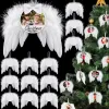 Sublimation Engelsflügel Ornamente Weihnachtsdekorationen MDF Doppelseitiger Weihnachtsbaum-Hängeanhänger