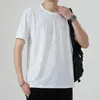 T-shirts pour hommes Mode d'été Col rond T-shirt à manches courtes Casual Demi manches Jeunesse Light Luxury Ice Soie Chemise Polyvalent Thi