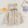 Coat Focusnorm 04y Toddler Kids Boys Winter Plush Långärmad dragkedja Clre Cartoon Hooded Jackets 2 Färger 230928