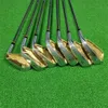 new Golf Irons Ichiro Honma hollow golden hollowed out Golf Irons golden 7pcs 456789pSteel or graphite golfclubs