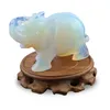 Dekoracyjne figurki 1 PC Śliczny posąg słonia Statua naturalny Kamień Kryształ Rzeźbiony uzdrawianie zwierzęta Figurina Reiki Crafts Crafts Dekoracja domu