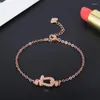 Bangle Fashion Trendy Style Gold Filled Statement Jewelry U Type Design Pendants Gold-Plated Copper Nice Bracelet For Women