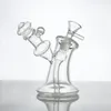 Glass Bong Clear Hookah Beaker Dab Rig Recycler Mini Bongs Bubbler Inline Percolator Water Pipes厚いガラスオイルリグタバコ