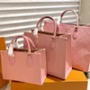 Designer mulheres bolsas rosa tote sacola de compras bolsas grande capacidade tote bolsas em relevo flor tote sacos moda sacos de ombro crossbody sacos carteira bolsas