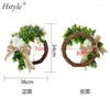 Flores decorativas grinalda de flores artificiais porta da frente diy piso jardim escritório decoração casamento fzh334 folhas buxo parede casa verde