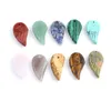 Pendant Necklaces 5 Pcs Wing Shape Healing Crystal Stone Pendants Random Bead Charms For Making Jewelry Necklace Accessories Gift