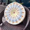 Pillow Bohemia Velvet S Chair Outdoor Tatami Floor Meditation Futon Thick Sofa Bench Round Back Sitting Indoor