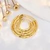 Hoop Earrings Classic Women Men Gold Color Big Circle Jewelry