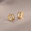 Stud Mode Argent Couleur Géométrique Rond Boucles D'oreilles Pour Femmes Filles Brillant Strass Délicat Bijoux De Mariage Cadeaux 230928