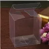 50pcs PVC Box Clear Plastic Packaging Boxes with Hang Hole Small Craft Gift Transparent Package Box314V