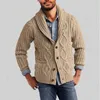 Suéter Masculino Suéter Masculino Cardigan Inverno Outono Single-breasted Moda Xaile Collar Casaco Casual