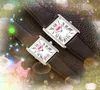 Carré Roman Lovers Femmes Hommes Montres Or Rose Argent Tank Series Horloge Fine Boîtier En Acier Inoxydable Quartz Véritable Cuir Papillon Montre De Mode Reloj Hombre Cadeaux