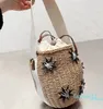 Mini Straw Bucket Bags designer bag beach crossbody tote bag single shoulder Woman Crochet Handbag Totes