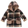 Abrigo Moda Niños Ropa Chaquetas Otoño Invierno Parka Ropa Medio Largo Cortavientos Plaid Espesar Cordero Niños Abrigos de lana 230928