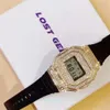Lost General 2019 GD Samma Hip Hop Super Flash Diamond Par Quartz Electronic Watch med den högsta kvalitetsförsäkring334o