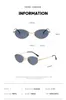 Solglasögon 2023 Liten Frame Oval Women's/Men Brand Designer Metal Mirror Direct Lager Leverans skickas inom 24 timmar
