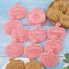 Baking Moulds 10Pcs Halloween Cookie Cutters Set Pumpkin Pressable Stamp Biscuit Mold Decoration