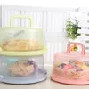 Plates Portable Cake Storage Container Server With Handle Round Carrier Dome Pie Cupcake Muffin Keeper Green