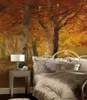 Tapety niestandardowe malowidła ścienne 3D Autumn Forest Olej malarstwo Papel de parede el restauracja bar salonu sofa