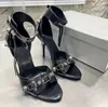 Jurk ShoesCagole sandalen Gesp decoratieve wilg nagel rits pompen hoge hak schoen Sexy Mode Dames Luxe Designer Party Bruiloft Schoenen Met doos