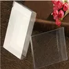 50 stks PVC Box Doorzichtige Plastic Verpakkingsdozen met Hanggat Kleine Ambachtelijke Geschenk Transparante Pakket Box292W