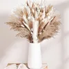 Kwiaty dekoracyjne 109pcs suszony pampas trawa bukiet boho wystrój domu na przyjęcie weselne baby shower rustykalny dom wiejski