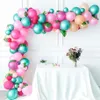 126pcs roze groene tropische ballon slinger Kit Hawaiiaanse Luau Flamingo thema ballon met palmbladeren bruiloft verjaardag Decoration242i