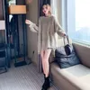 Pulls pour femmes Mode Irrégulière Femmes Brillant Soie Perlée Pull Jumpers Tricot Paillettes Glands Mohair Pulls Robe O-Cou Cachemire