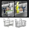 Kitchen Storage Sink Caddy Adjustable Hanging Sponge Holder Compact For Double Bowl Sinks Movable