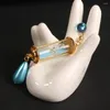 Brincos pendurados vanitas azul ampulheta gota anime o caso estudo de clipes de orelha anti-alérgicos jóias de fivela de osso